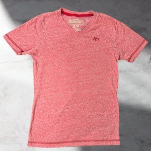 Aéropostale Light Red Crew Neck Tee (Size XS) - Subtly Bold, Uniquely You